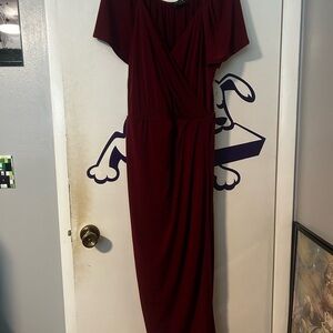 Lane Bryant Burgundy Maxi Dress